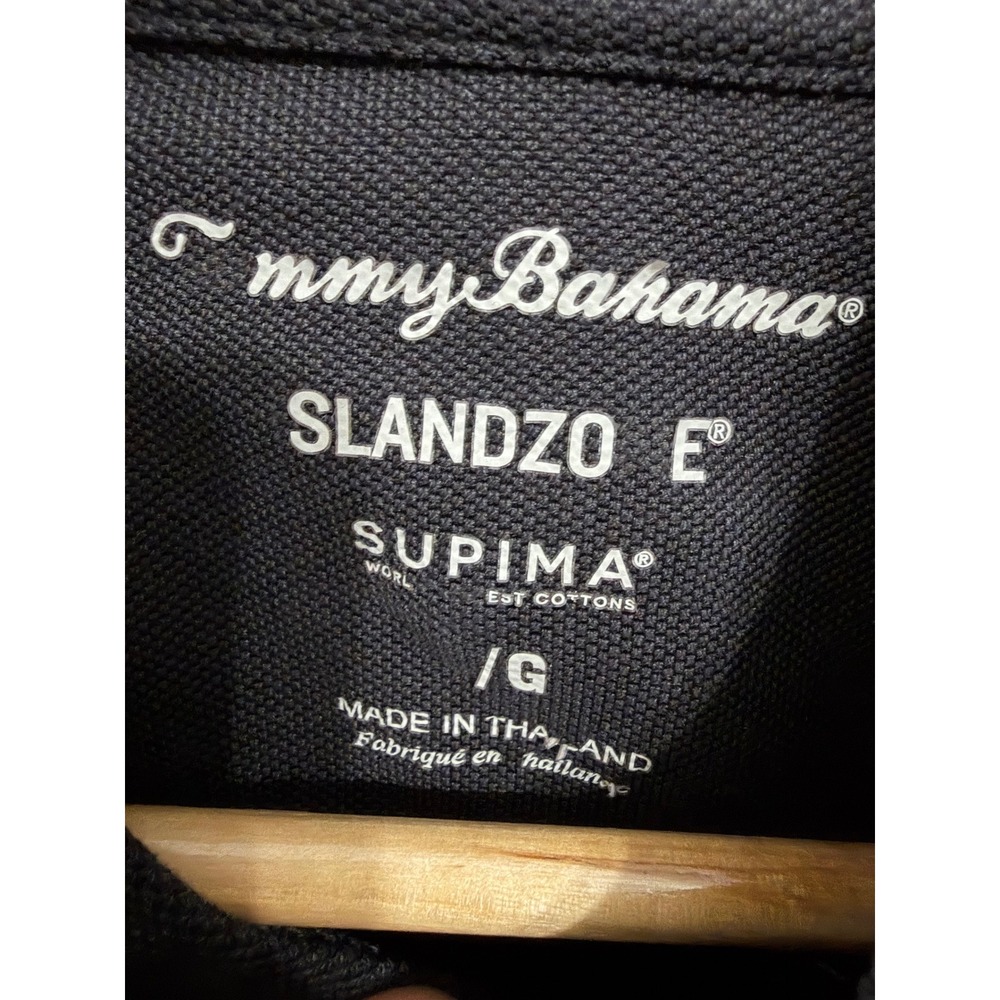 Tommy Bahama TCU Horned Frogs IslandZone 1/4 Zip Pullover Mens Large BlackSupima - Picture 3 of 4